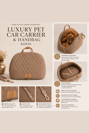 Pet Car Carrier & Handbag